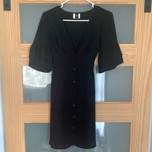 Black Button Dress
